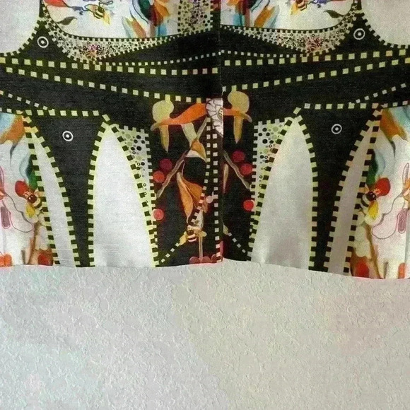 Piccione Piccione Designer 3D Graphic Whismy Feminine Blazer Top Size 42/M - Picture 12 of 12